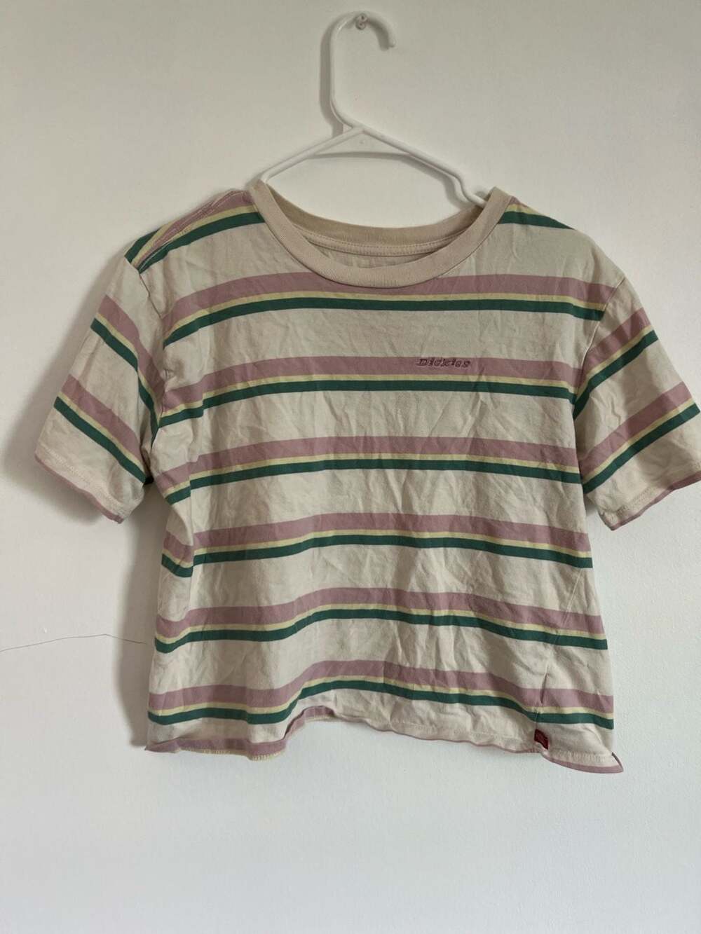Dickies Women's Multi-Stripe Cropped T-Shirt